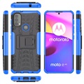 Capa Híbrida Antiderrapante para Motorola Moto E20/E30/E40 - Azul / Preto