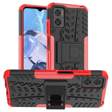 Capa Híbrida Antiderrapante para Motorola Moto E22/E22i - Vermelho / Preto