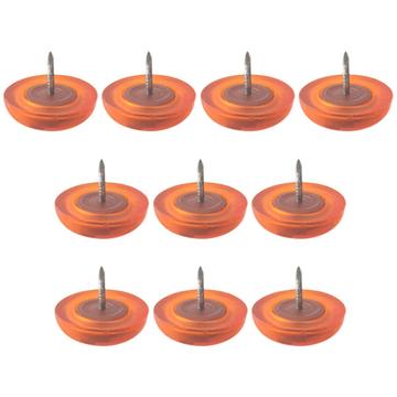 Ponto antiderrapante para pernas de cadeira 20mm - 10 unidades. - Laranja