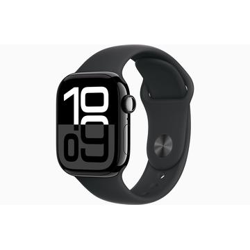 Apple Watch 10 GPS MWWE3QN/A - Alumínio, Bracelete desportiva preta, S/M, 42mm - Preto