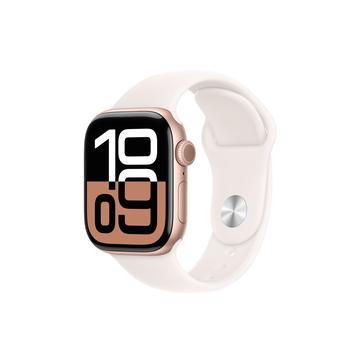 Apple Watch 10 GPS MWWH3QN/A - Alumínio, Bracelete desportiva Light Blush, S/M, 42mm