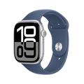 Apple Watch 10 GPS MWWL3QN/A - Alumínio, Bracelete desportiva em ganga, S/M, 46mm