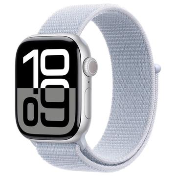 Apple Watch 10 GPS MWWN3QN/A - Alumínio, Laço desportivo azul nuvem, 46mm - Prata