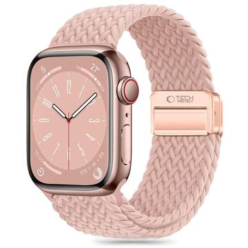 Apple Watch Series 10/9/8/7/6/SE Bracelete Tech-Protect NylonMag - 40mm/41mm/42mm - Rosa empoeirada