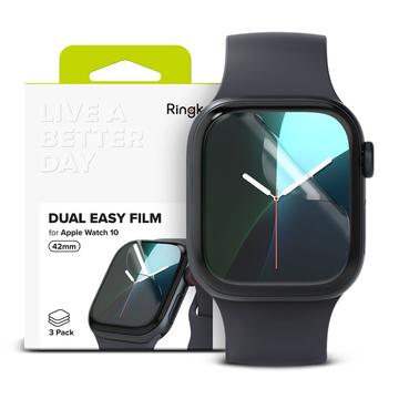 Protetor de ecrã Ringke Dual Easy Film para Apple Watch Series 10 - 42mm - 3 unid. - Transparente