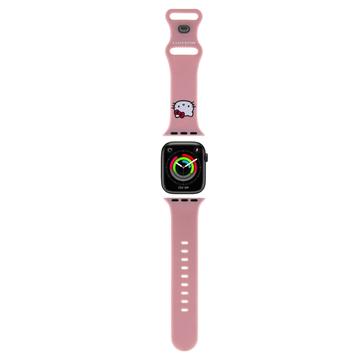 Apple Watch Series 10/9/8/SE (2022)/7/SE/6/5/4/3/2/1 Pulseira de silicone com cabeça de gatinho Hello Kitty - 42 mm/41 mm/40 mm/38 mm