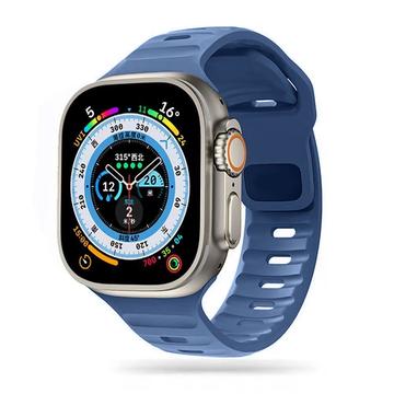 Apple Watch Series Ultra 2/Ultra/10/9/8/SE (2022)/7/SE/6/5/4/3/2/1 Bracelete de silicone Tech-Protect IconBand Line - 49 mm/46mm/45 mm/44 mm/42 mm - Azul