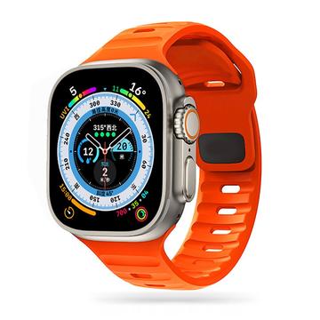 Apple Watch Series Ultra 2/Ultra/10/9/8/SE (2022)/7/SE/6/5/4/3/2/1 Bracelete de silicone Tech-Protect IconBand Line - 49 mm/46mm/45 mm/44 mm/42 mm - Laranja