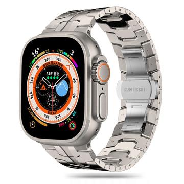 Apple Watch Series Ultra 2/Ultra/10/9/8/SE (2022)/7/SE/6/5/4/3/2/1 Bracelete em aço inoxidável Tech-Protect - 49 mm/46mm/45 mm/44 mm/42 mm - Titânio