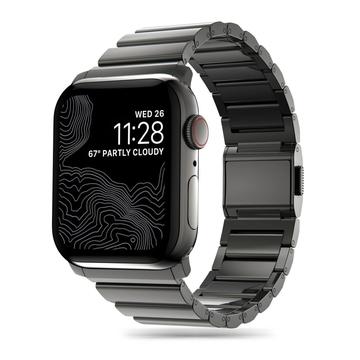 Apple Watch Series Ultra 2/Ultra/10/9/8/SE (2022)/7/SE/6/5/4/3/2/1 Bracelete em aço inoxidável Tech-Protect SteelBand - 49mm/46mm/45mm/44mm/42mm - Preto