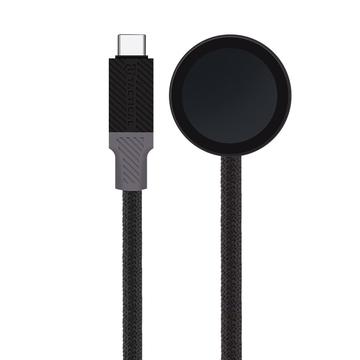 Cabo de carregamento USB-C para Apple Watch Tactical Recce 3:20 - Cinzento / Preto