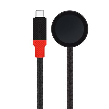 Cabo de carregamento USB-C para Apple Watch Tactical Recce 3:20 - Vermelho / Preto