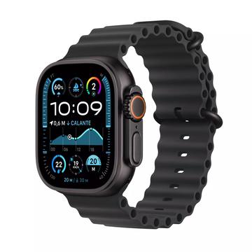 Apple Watch Ultra 2 LTE MX4P3DH/A - Titanium, Bracelete preta Ocean, 49mm - Preto