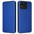 Bolsa Flip para Asus Zenfone 11 Ultra - Fibra de Carbono - Azul