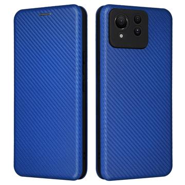 Bolsa Flip para Asus Zenfone 11 Ultra - Fibra de Carbono - Azul