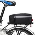 B-SOUL Saco de bicicleta MTB para bicicleta de estrada Saco de armazenamento refletor para rack traseiro com luz traseira de segurança - Preto