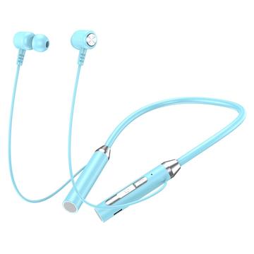 B3 9D Surround Stereo Sports Bluetooth Headphones com fita para o pescoço em silicone - Azul