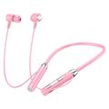 B3 9D Surround Stereo Sports Bluetooth Headphones com fita para o pescoço em silicone - Rosa