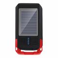 BG-1706 Luzes de bicicleta recarregáveis USB+Solar à prova de água 6 modos de luz Farol duplo de bicicleta com alarme de buzina - Vermelho