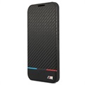 Bolsa tipo Flip BMW M Tricolor Stripes para Samsung Galaxy S22 5G - Preto