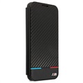 Bolsa tipo Flip BMW M Tricolor Stripes para Samsung Galaxy S22 5G - Preto