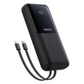 Baseus Lipow 22.5W Power Bank 20000mAh com cabos Lightning e USB-C incorporados e ecrã LED - Preto