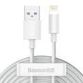 Baseus Simple Wisdom Cabo USB-A / Lightning - 1.5m, 2 peças. - Branco