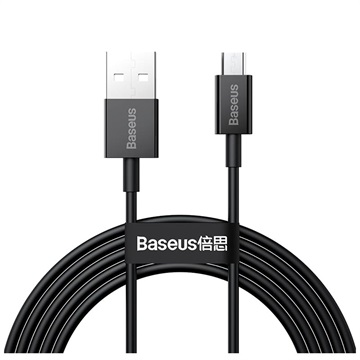 Cabo de Dados e Carregamento Rápido MicroUSB Baseus Superior - 1m - Preto