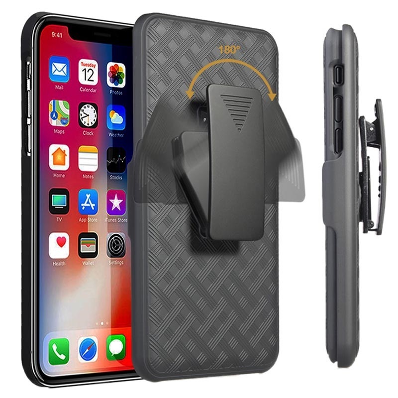 Capa Híbrida Tipo Coldre para iPhone 11 Pro Preto