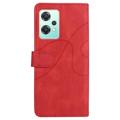 Bolsa Tipo Carteira Bi-Color Series para OnePlus Nord CE 2 Lite 5G - Vermelho