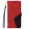 Bolsa Tipo Carteira Bi-Color Series Samsung Galaxy A42 5G - Vermelho