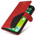 Bolsa Tipo Carteira Bi-Color Series para iPhone 14 - Vermelho