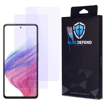 Protetor de ecrã de vidro temperado BlueDefend Anti-Blue Light para Samsung Galaxy A53 5G - 2 peças.