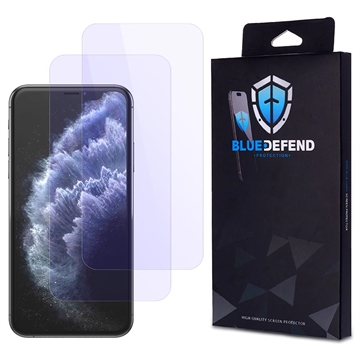 Protetor de ecrã de vidro temperado BlueDefend Anti-Blue Light para iPhone 11 Pro Max - 2 peças.