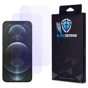 Protetor de ecrã de vidro temperado BlueDefend Anti-Blue Light para iPhone 12 Pro - 2 peças.