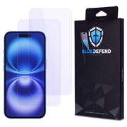 Protetor de ecrã de vidro temperado BlueDefend Anti-Blue Light para iPhone 16 Plus - 2 peças.