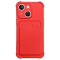 Capa em Silicione Card Armor Series para iPhone 13 Mini - Vermelho