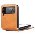 Bolsa Tipo Carteira Card Series para Samsung Galaxy Z Flip4 5G - Castanho