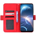 Bolsa Tipo Carteira Cardholder para HTC Desire 22 Pro - Vermelho