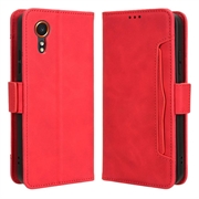 Bolsa tipo Carteira Cardholder para Samsung Galaxy Xcover7 - Vermelho