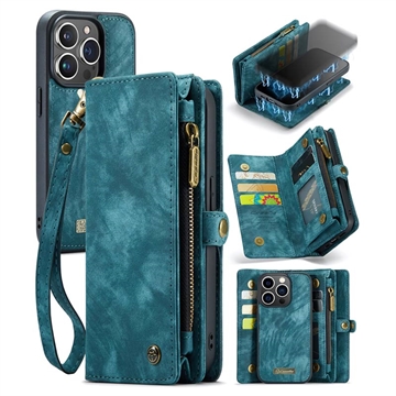 Bolsa tipo Carteira 2-em-1 Caseme Multifuncional para iPhone 15 Pro Max - Azul