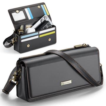 Bolsa para telemóvel 3 em 1 com fecho cruzado Caseme Me30 - 4"-7.5" - Preto