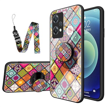 Capa Híbrida Checkered Pattern para OnePlus Nord CE 2 Lite 5G - Mandala Colorida