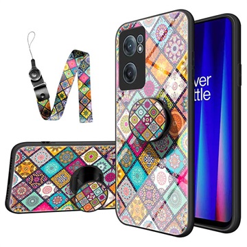 Capa Híbrida Checkered Pattern para OnePlus Nord CE 2 5G - Mandala Colorida