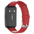 Bracelete de Pele Huawei Band 7 con Fivela Clássica - Vermelho