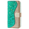 Bolsa tipo Carteira Croco Bling para Samsung Galaxy A53 5G - Verde