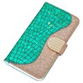 Bolsa tipo Carteira Croco Bling para Samsung Galaxy A53 5G - Verde