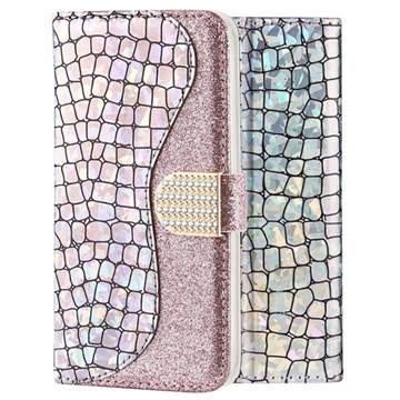 Capa Croco Bling Tipo Carteira para Samsung Galaxy A50