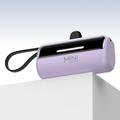 Cyke X3 Lightning Power Bank com cabos USB-C e USB-A - 5000mAh - Roxo