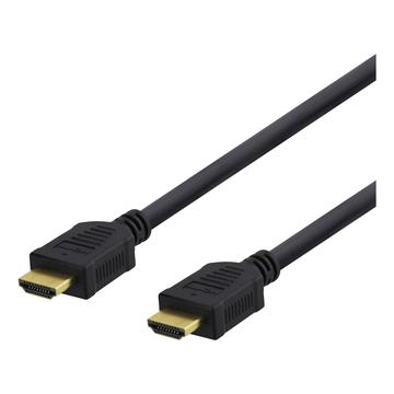 Cabo HDMI de alta velocidade Deltaco com Ethernet - 10 m, 4K UHD - Preto